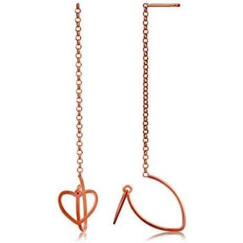 Córdoba Jewels | Pendientes en plata de ley 925 bañada en oro rosa con diseño Corazón Gancho Gold