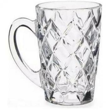 Taza Diamante Transparente Vidrio 110 ml (6 Unidades)