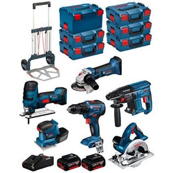 Kit Profesional Bosch 18V BK601 (GST 18V-LIS + GKS 18V-LI + GSS 18V-10 + GSR 18V-55 + GBH 18V-21 + GWS