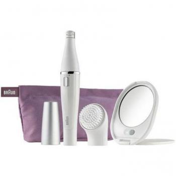 Kit Facial Premium Braun SE830: Epilador Eléctrico + Cepillo Limpiador + Espejo Iluminado + Neceser + Accesorios