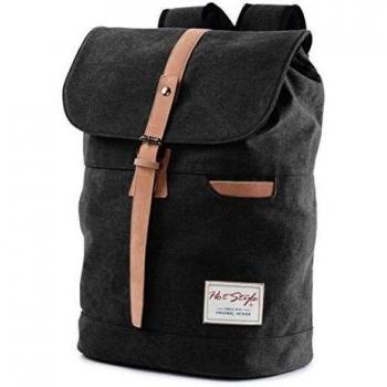HotStyle Mochilas Viaje Lona 26L - Impermeable para portatil de 17-inch - Negro
