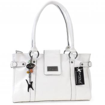 CATWALK COLLECTION - MARTINA - Bolso de mano - Cuero - Blanco
