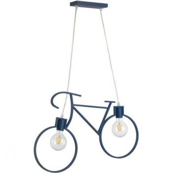 Plafón de metal azul BIKE, lámpara de techo colgante