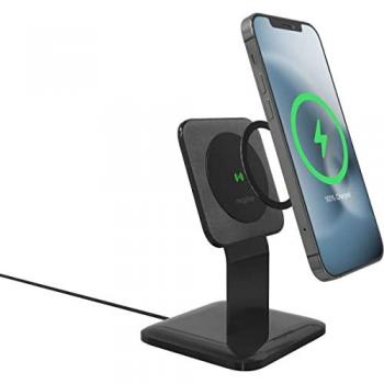Soporte de Carga Inalámbrico Mophie Snap+ (15 W) - Cargador Rápido para Smartphone, Negro