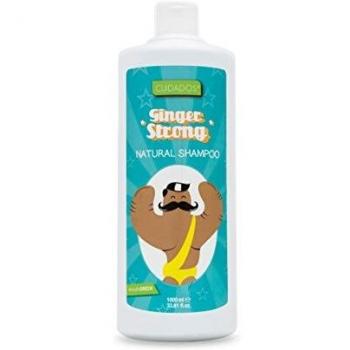 Cuidados Champú Jengibre Ginger Strong, Estimulante Capilar, Anticaspa, Antioxidante, con Panthenol, Todo Tipo de Cabello, Único, 1 Litro
