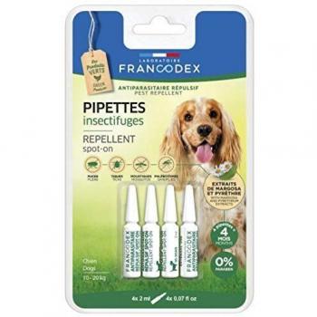 The name of the product is Francodex Insect Repellent Pipettes for Medium Dogs 10-20 Kg