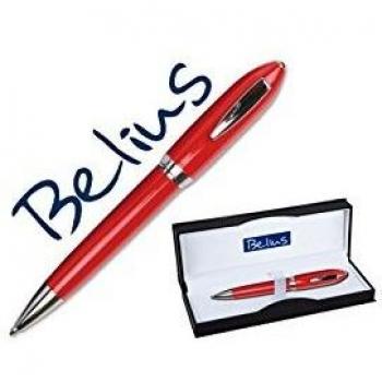 BOLIGRAFO BELIUS 2049 ROJO MALAGA EN ESTUCHE