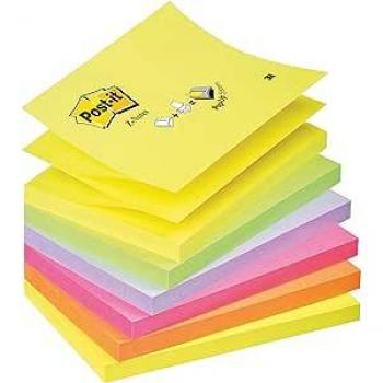 Pack 12 blocs Z-Notes adhesivas colores surtidos flúor