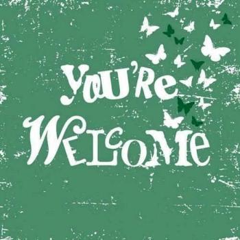 ambiente Servilletas Diseño: Welcome-Bienvenida Color: Aqua-20servilletas Pro Paquete, 33x 33cm