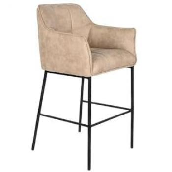 Taburete Estándar DKD Home Decor Negro y Beige de Metal 59 x 60 x 107 cm