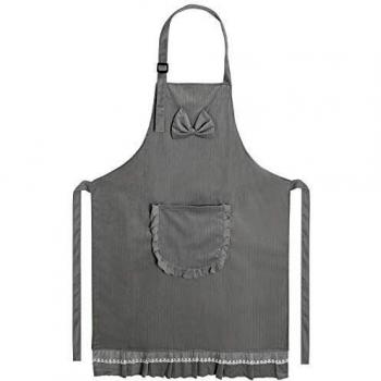JSDing Delantal Cocina Mujer 2 Capa con Correa de Cuello Ajustable y Bolsillo Grande Delantal Personalizado para Barbacoa, Cocina, Jornear, Limpieza, Taller, Barra
