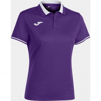 Joma Championship VI Women's Short Sleeve Polo Shirt in Purple and White