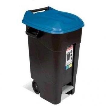 Tayg - Contenedor residuos con pedal, 120 litros, azul