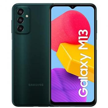 Samsung Galaxy M13 - Smartphone 6.6 Dual SIM Híbrido 4G, USB Tipo C, 4 GB RAM, 128 GB Almacenamiento, Batería 5000 mAh, Color Verde