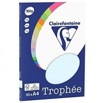 Papel Fotocopiadora A4 160g Color Azul Claro 50 Hojas