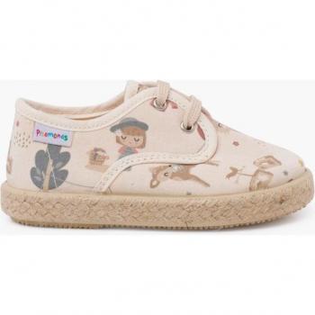 Zapatillas de lona de bebé niña con suela alpargata Pisamonas