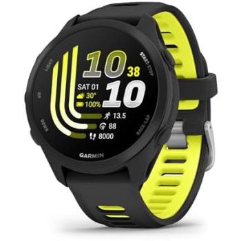 Reloj Inteligente Garmin Forerunner 170 GPS AMOLED 1.2 Negro y Amarillo, Correa de Silicona, Pulsómetro, Resistencia al Agua 5 ATM