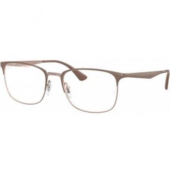 Ray-Ban 0RX6421 2973 52 Unisex Square Light Brown Eyewear