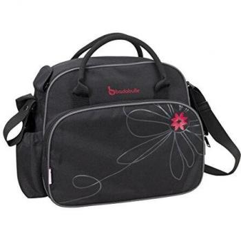 Badabulle Bolso cambiador Vintage Negro Fucsia con bandolera