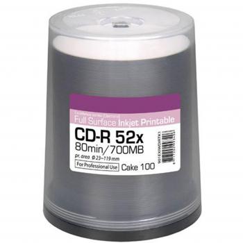 Cd-r 52x ritek excellence series ff printable tarrina 100 uds