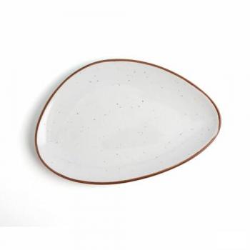 Plato Llano Ariane Terra Cerámica Beige Ø 21 cm (12 Unidades)