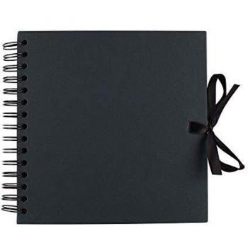 Álbum de Scrapbook Espiral 20x20 cm Negro Kraft Artemio