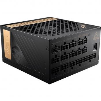 MSI MEG Ai1300P 1300W ATX 3.0 80 Plus Platinum PCIE Gen5 Full Modular Power Supply with PCIe 5.0 Support and 120mm Fan