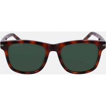 Lacoste Men's Square Frame Sunglasses in Dark Havana Brown with Green Lenses (Model L995S)