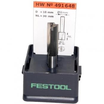 Festool 491648 - Fresa para ranurar de metal duro, filo de base, vástago 8 mm HW S8 D10/30