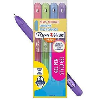 InkJoy - Estuche de 4 bolígrafos de gel 600ST 0,7 col.fun Papermate