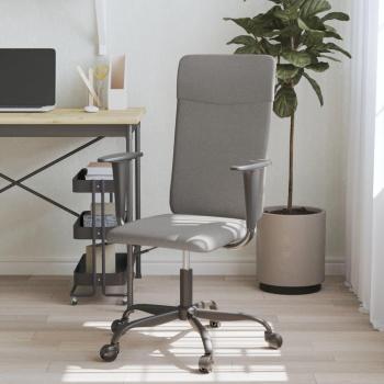 vidaXL Height Adjustable Office Chair Dark Grey Fabric