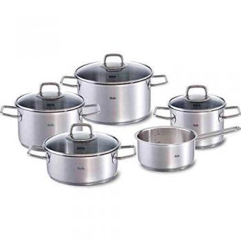 Fissler Viseo Batería 5 Piezas, para Todo Tipo de cocinas, Acero Inoxidable