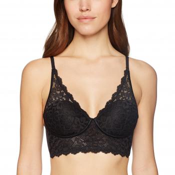 Maidenform Lightly Lined Convertible Lace Bralette Black 34C Women's