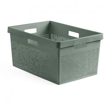 Cesto de Ropa Bohol 40L Verde, Polipropileno 100% Reciclado, Libre de BPA