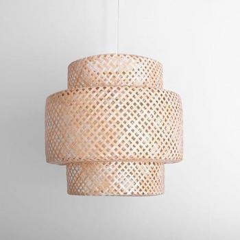 Lámpara Colgante de Mimbre Natural LED Onna Ø40cm - Diseño Nórdico Rústico para Comedor, Salón y Dormitorio