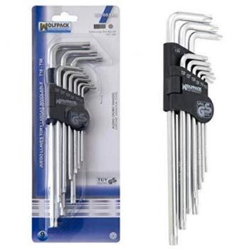 Juego Llaves TorxL 9 Piezas Largo Inviolable