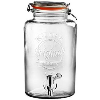 Kilner Clip Top Glass Party Water & Punch Drinks Dispenser, 5 Litre