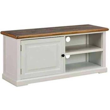 SengentoStyle Tv-meubel 90x30x40 cm hout wit