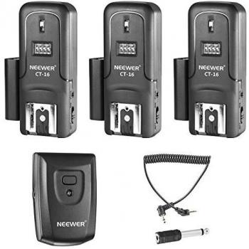 Neewer Juego de Disparadores de Estudio Speedlite con Flash de Radio Inalámbrico de 16 Canales Incluye
