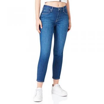 Vaqueros Ajustados Lee Scarlett Cintura Alta Mujer, Azul Noche, Talla 27W/33L