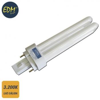 Bombilla bajo consumo lynx 26w 2 pins g24d-3 3200k luz calida 16,9cm - EDM