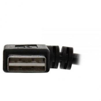 Cable USB 2.0 A-A M/F con ángulo de 90°, 0,2m, Negro