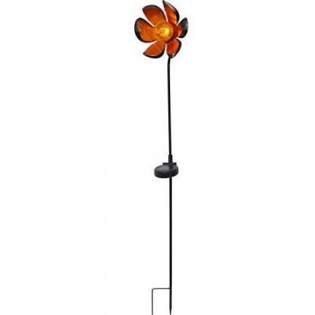 Lámpara Solar LED Melilla - Flor - Sensor de Crepúsculo - 84 cm - Luz Ámbar