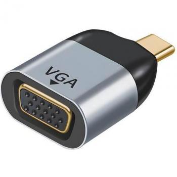 Adaptador de Vídeo USB-C a VGA Hembra 1080p Compacto Gris 500 cm
