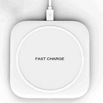 Hoidokly Cargador Inalámbrico Rápido Qi Wireless Charger Compatible con iPhone X/XS/XS MAX/XR/8/8 Plus, 10W Carga Rápida para Samsung Galaxy S10/ S10+/S10e/S9/S9+/S8/S8+/S7/S6 y Airpods 2