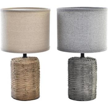 Lámpara de mesa Dolomita Lino Terrazo con Base de Mármol y Pantalla Multicolor