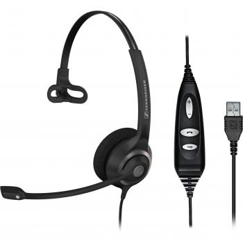 Sennheiser SC 230 USB ML - Auriculares de diadema abiertos USB, negro