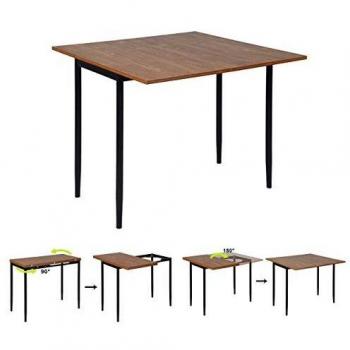 MEUBLE COSY - Mesa extensible para comedor - Mesa de consola de cocina escandinava - Tablero de MDF - Estructura de metal, 45 x 90 x 76 cm