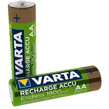 Varta Batería Recargable Ni-MH AA Mignon, 1900 mAh, Paquete de 2