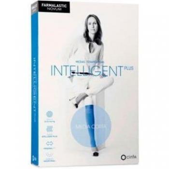 Farmalastic Novum Intelligent Media Corta Compresión Normal Canela Talla 2 (20-22 cm) Pack de 2 Unidades